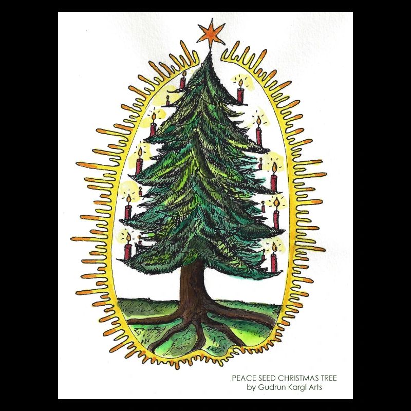 PEACE SEED CHRISTMAS TREE by Gudrun Kargl