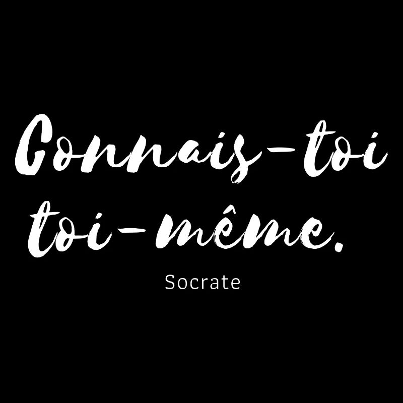 Citation blanche " Connais toi toi même " Socrate