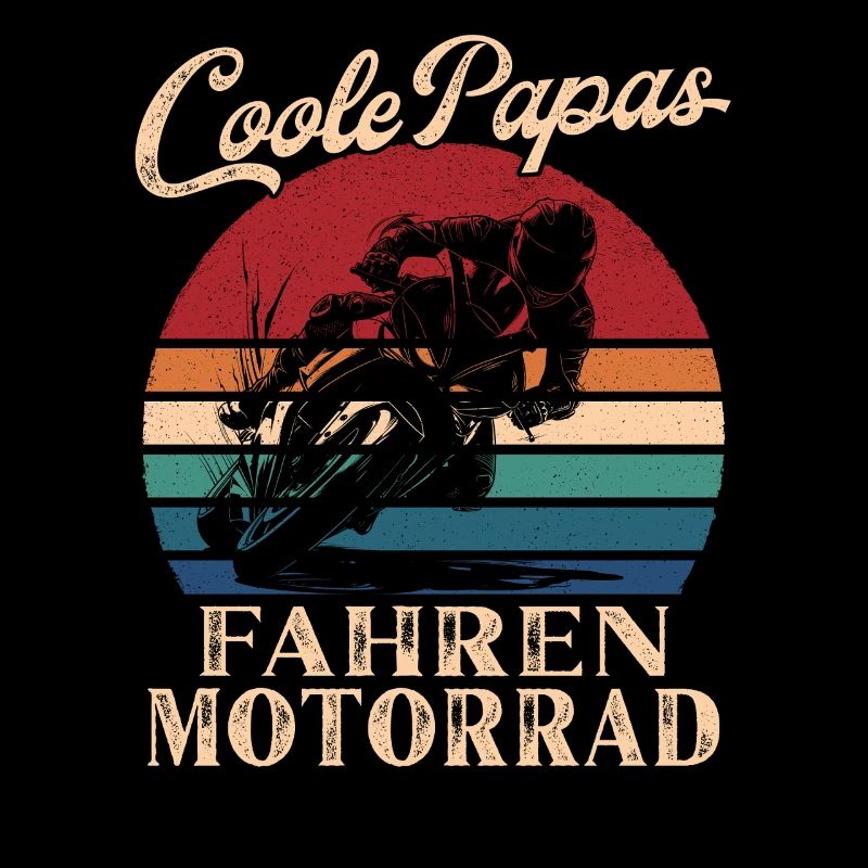 Cool Dads Riding Motorcycle Retro Dad Gift