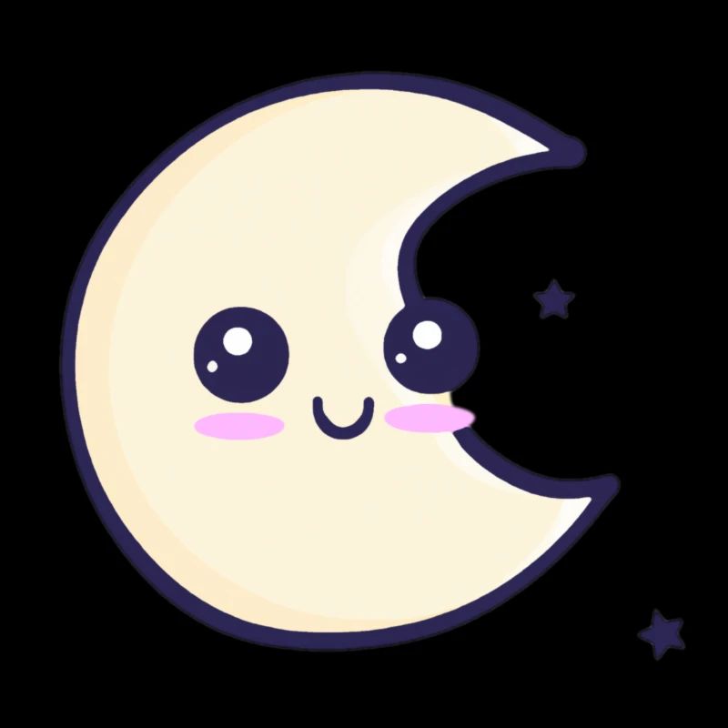 Moon with stars