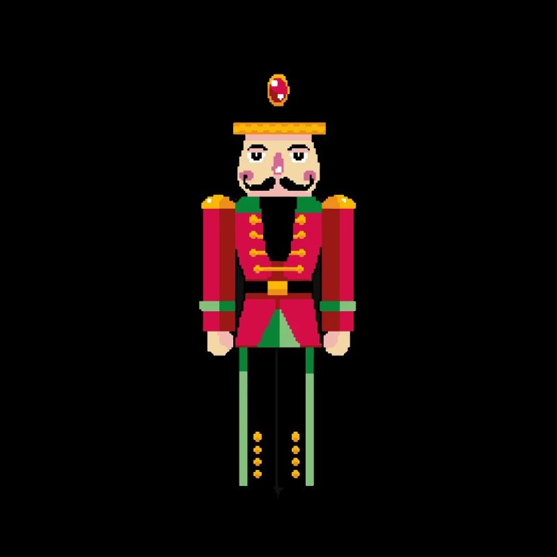 Nussknacker Pixel 8bit Weihnachten