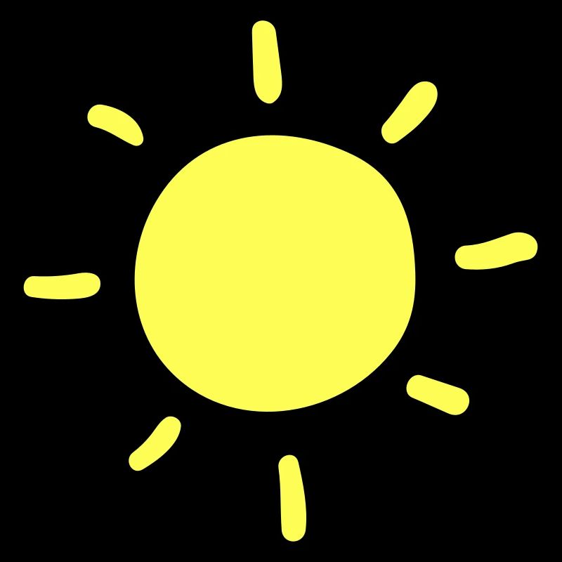 Sun, simple, shiny