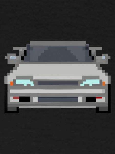 Car Pixel Art Grey