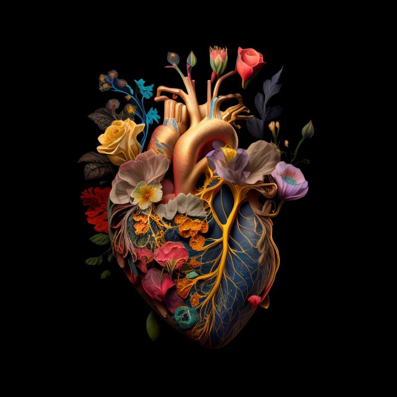 Fleur de coeur | Conception de coeur | Coeur de fleurs | Fleur