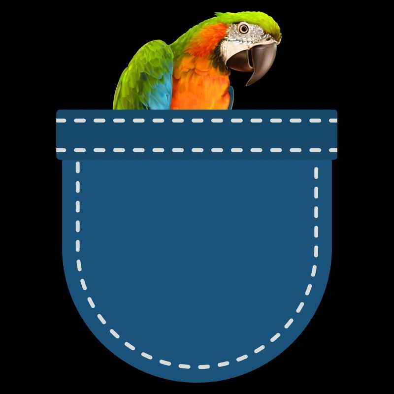 Exotisches Tier Vogel Geschenk Brusttasche Papagei