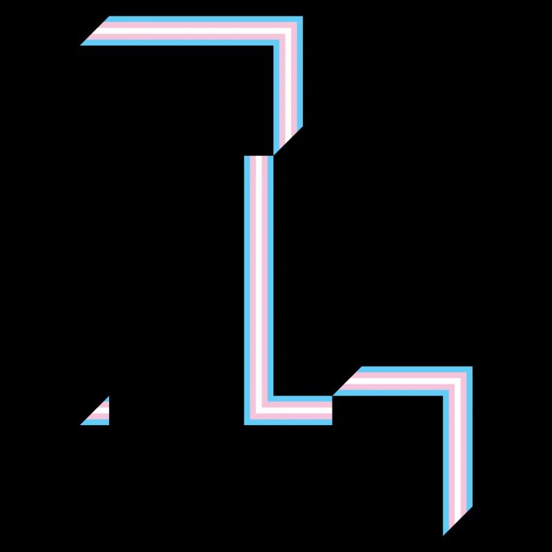 Lettre L - Drapeau transgenre