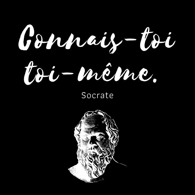 Citation blanche " Connais toi toi même " Socrate