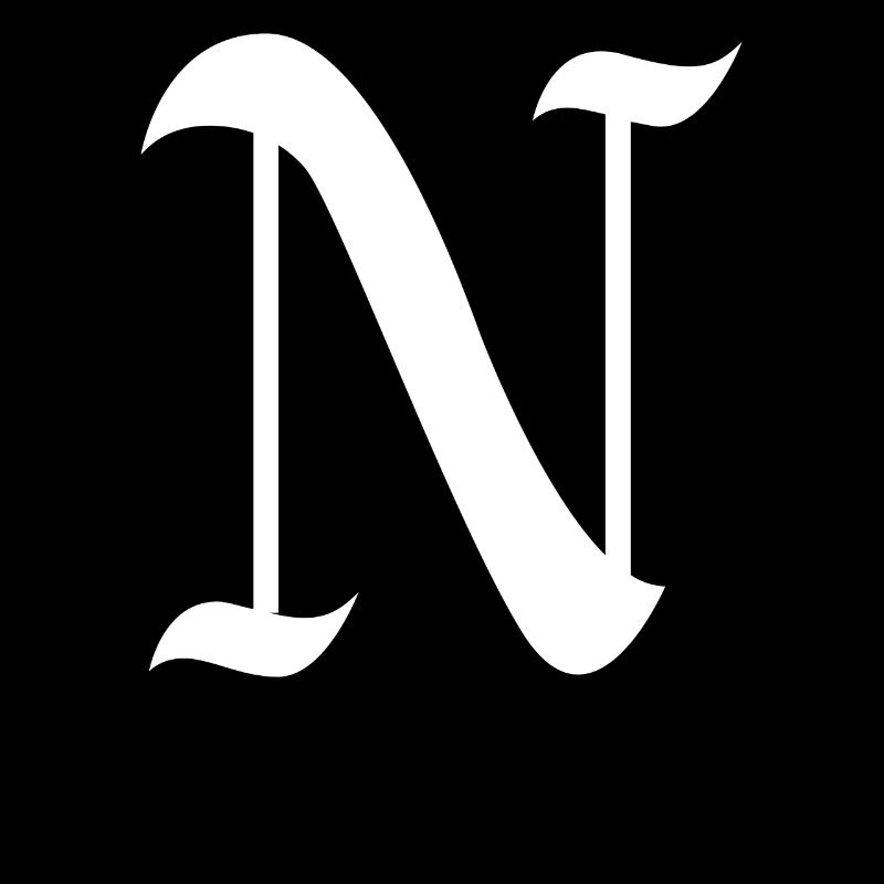 Letter N personalized gift alphabet first name Christmas
