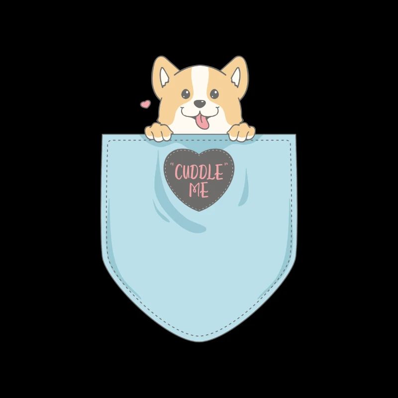 Süßer Corgi in Brusttasche