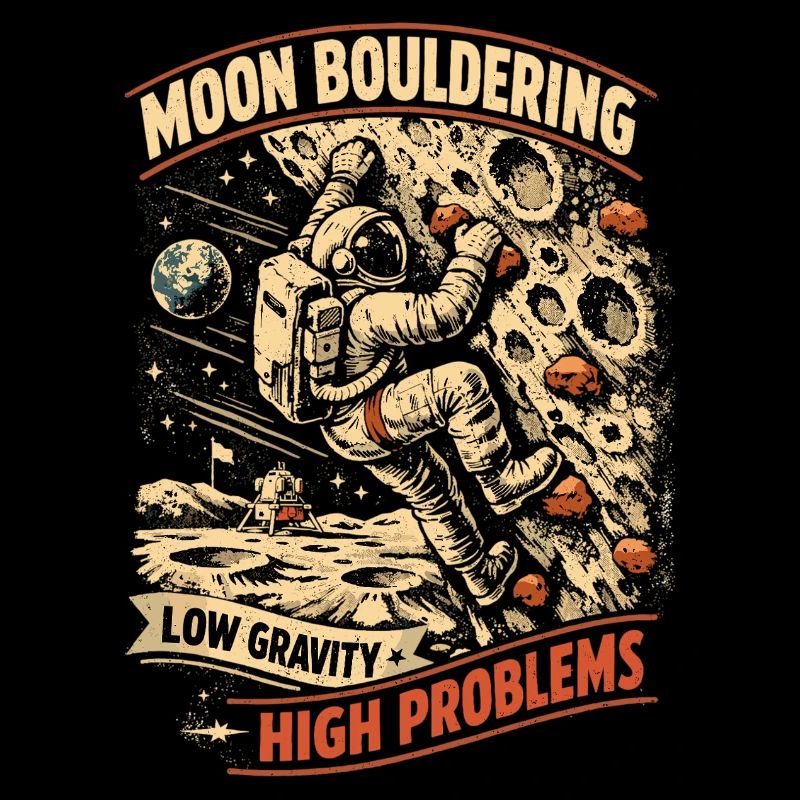 Bloc lunaire : conception d’astronaute vintage