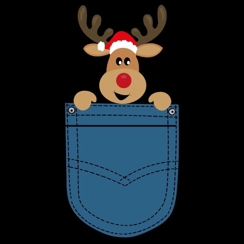 Orignal de Noël dans la poche de poitrine