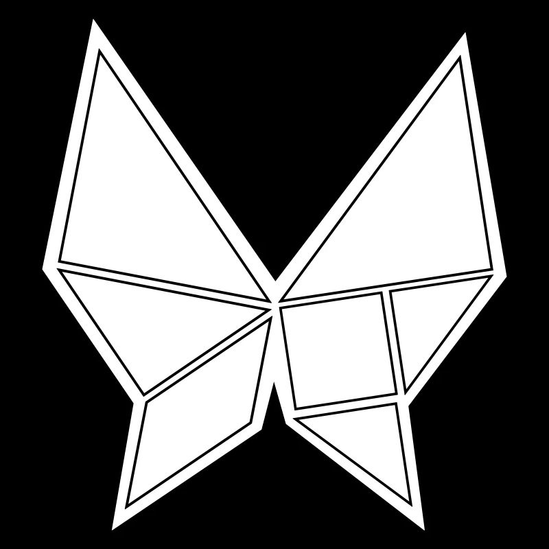 Butterfly Tangram Black Edition No.1