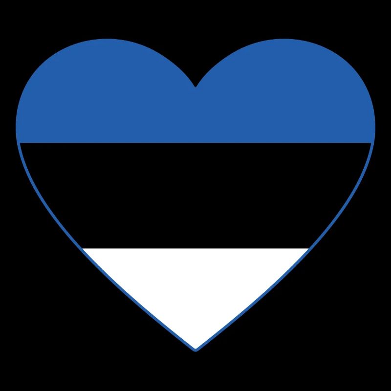 Cœur de drapeau de l’Estonie