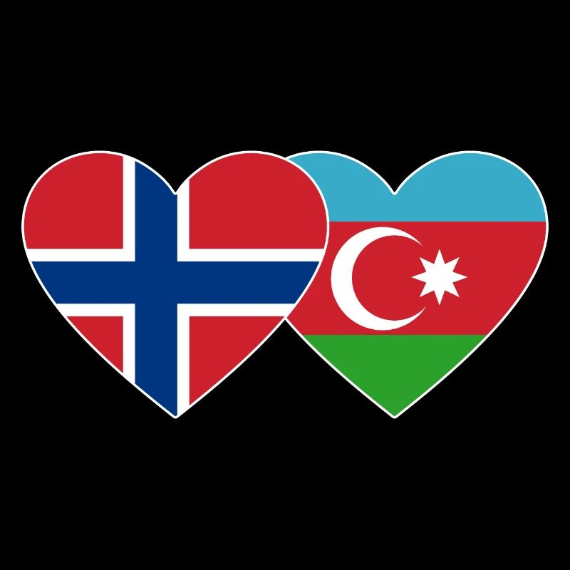 Norway Azerbaijancan flag