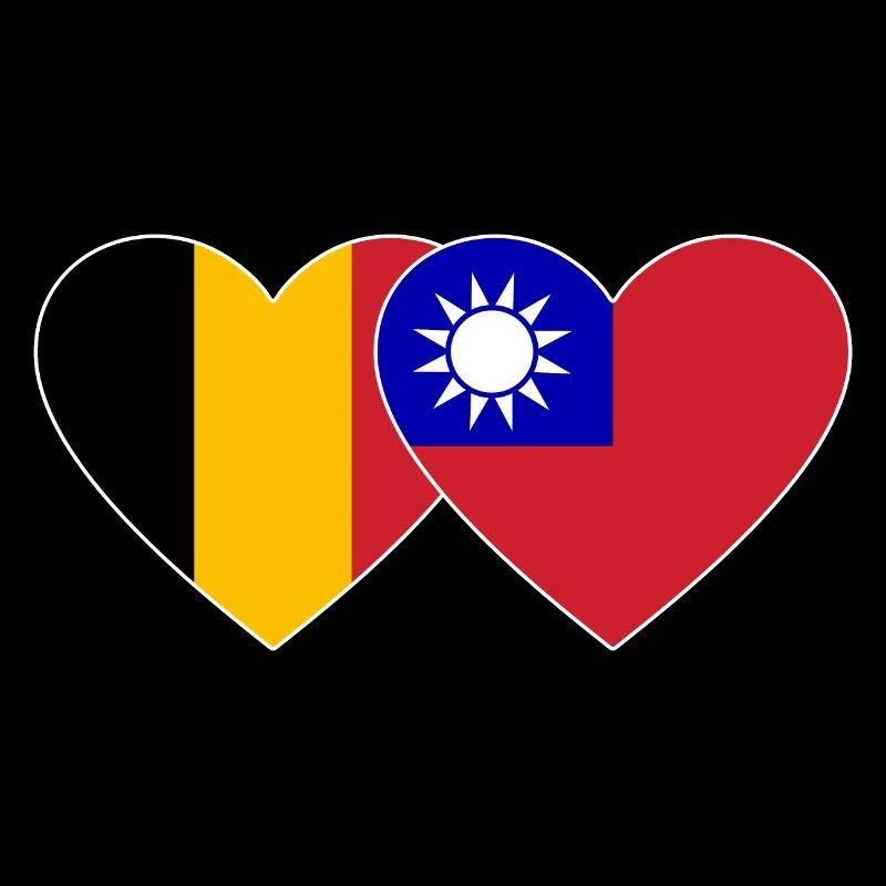 Belgique Drapeau de Taïwan Coeur