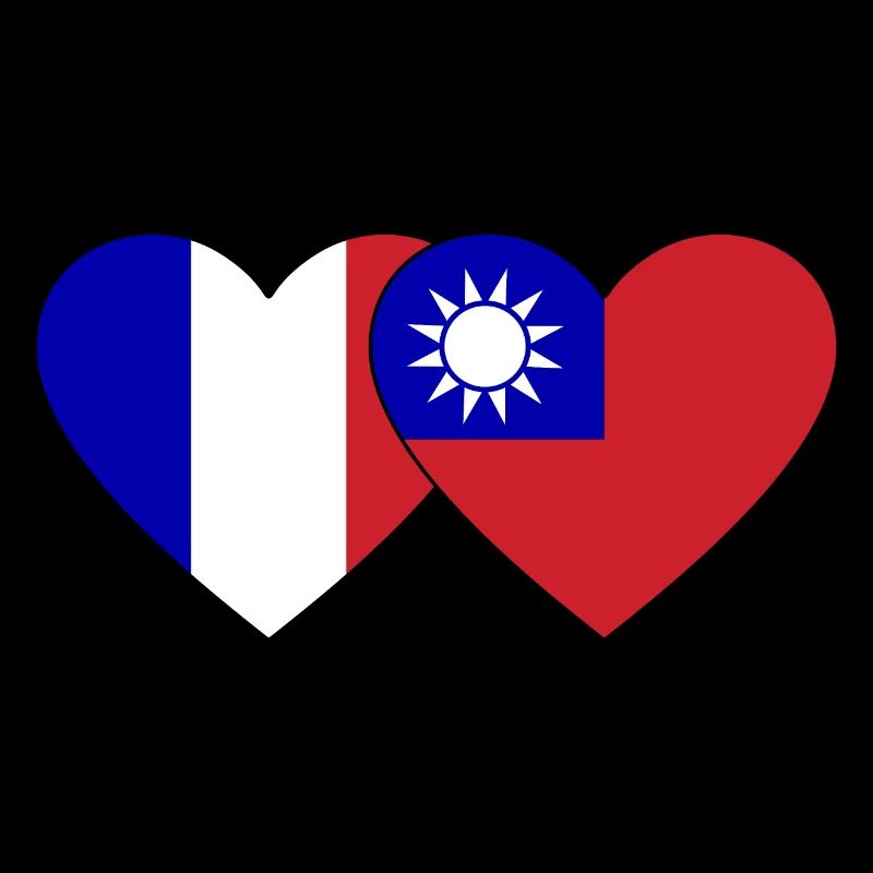 Cœur de drapeau de Taïwan