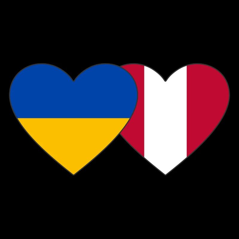 Ukraine Pérou Drapeau du Cœur