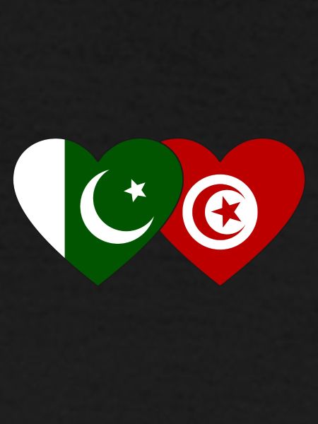 Pakistan Tunisia Flag Heart