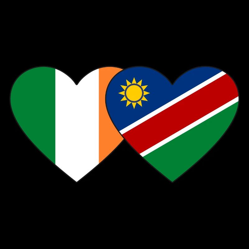 Ireland Namibia Flag Heart