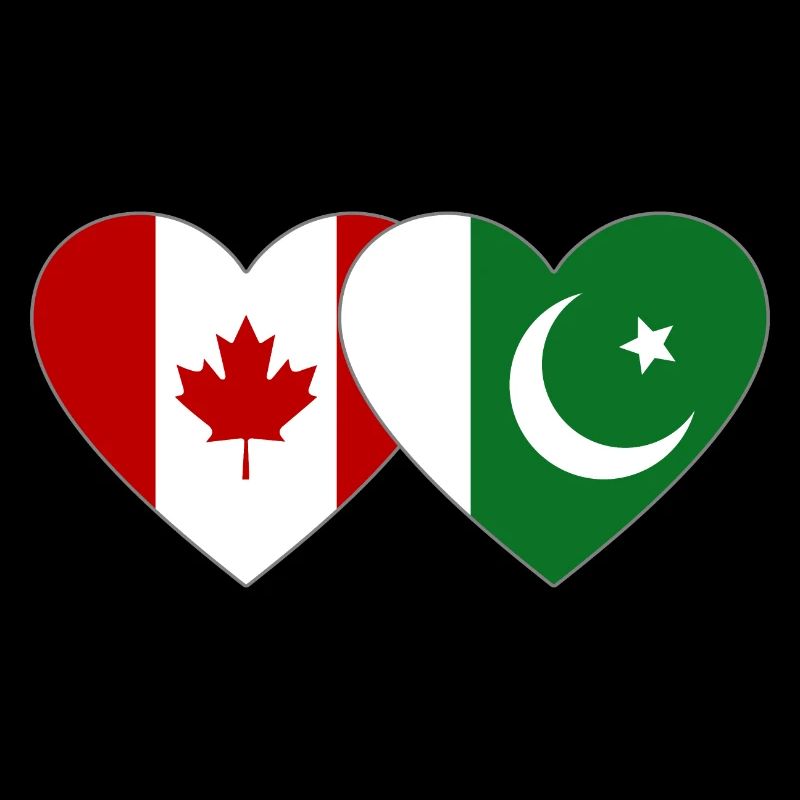 Coeur de drapeau du Canada Pakistan