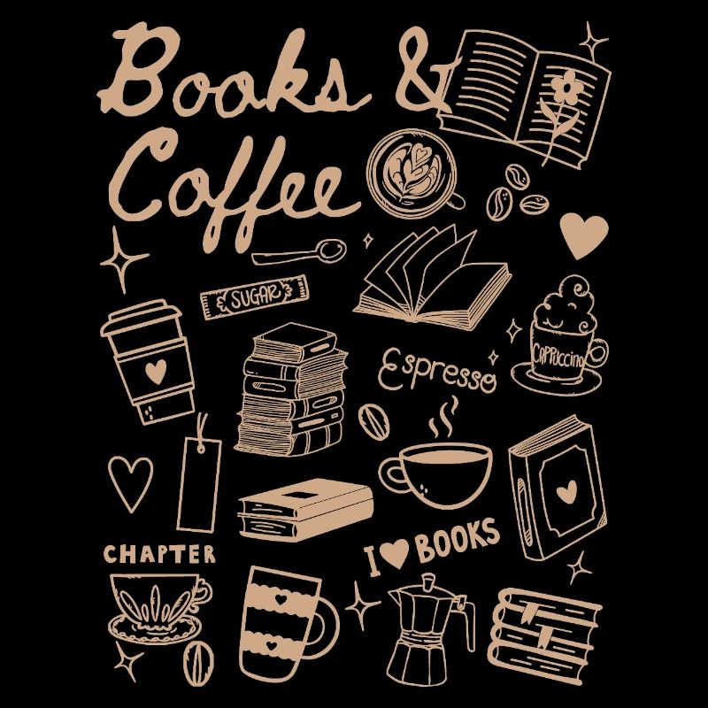 Coffee and Books doodles