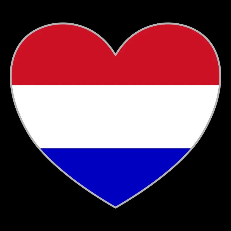 Cœur du drapeau de la Hollande