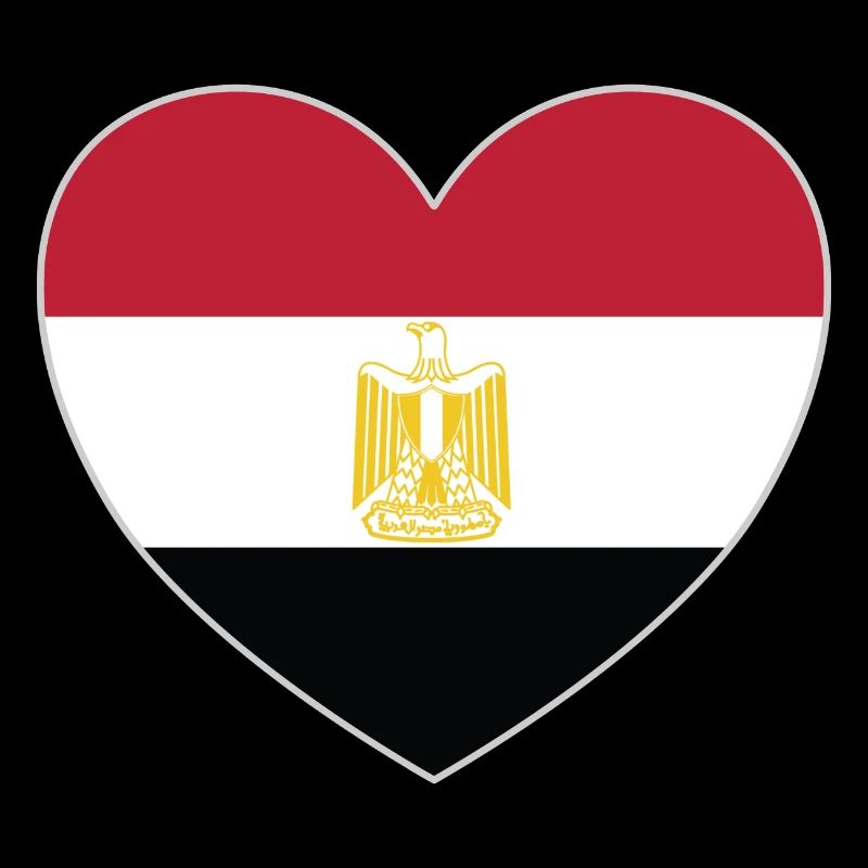 Egypte Drapeau Coeur