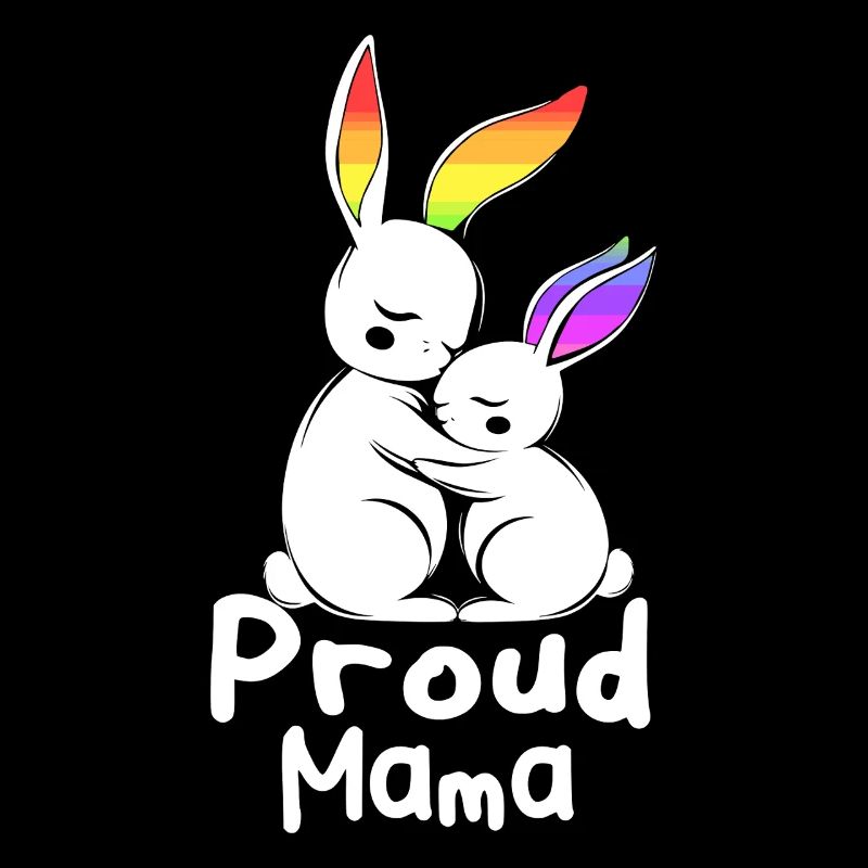 Proud Mama Cute Easter Bunny Pride Parent LGBTQ