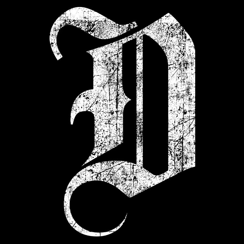 Tshirt alphabet initial D