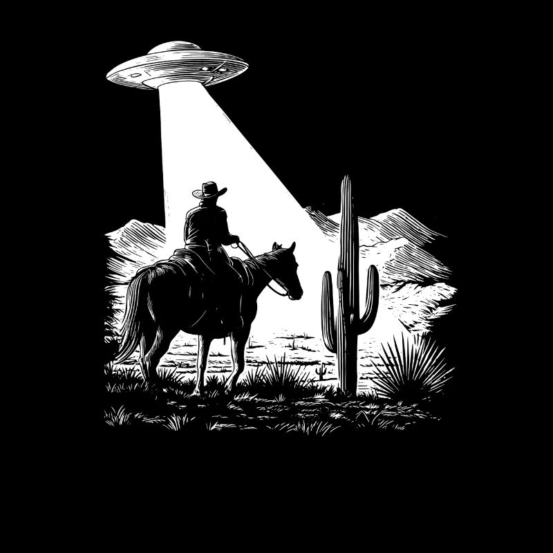 Space Cowboy - UFO - Retro Graphics