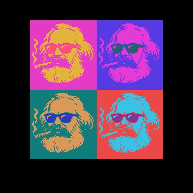 Karl Marx - cool mit Zigarre - Warhol Stil