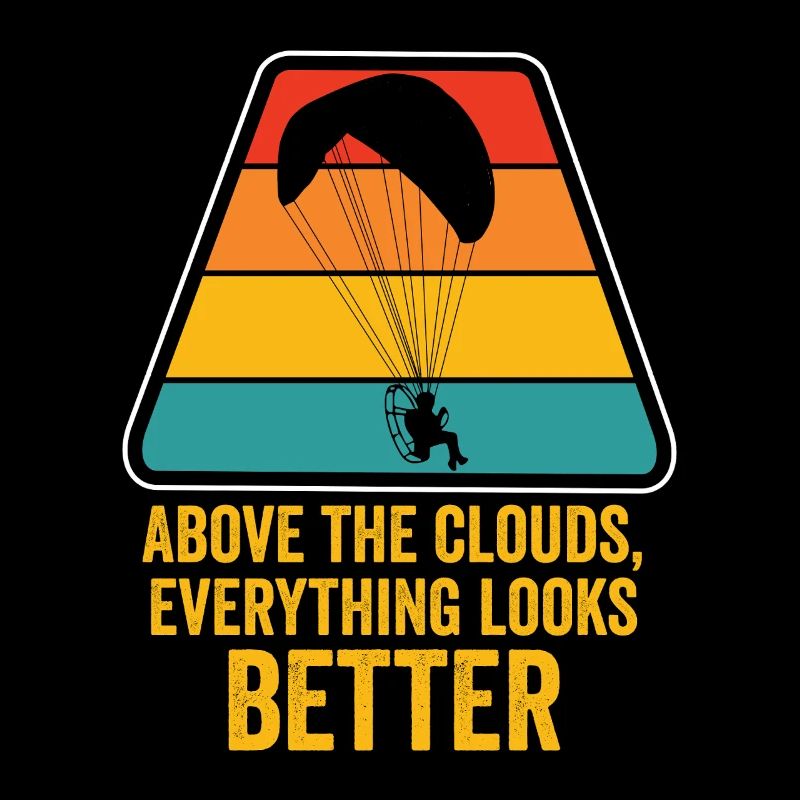 Au-dessus des nuages Passionné de paramoteur