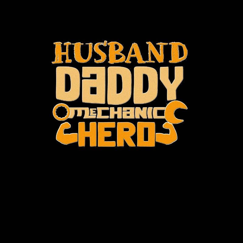 Husband Daddy Mechanic Hero Graphic