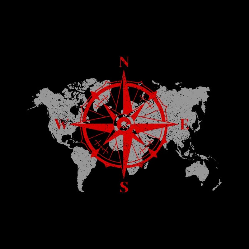 Compass map geography gift