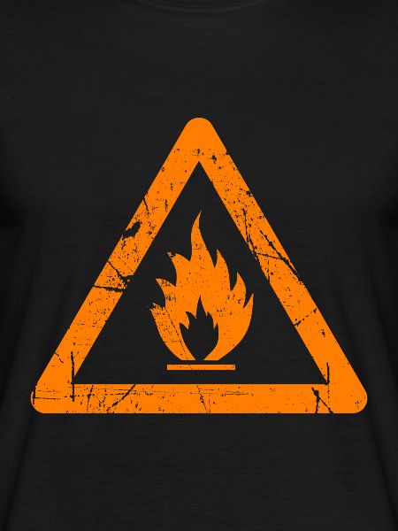 Flammable symbol textures gift