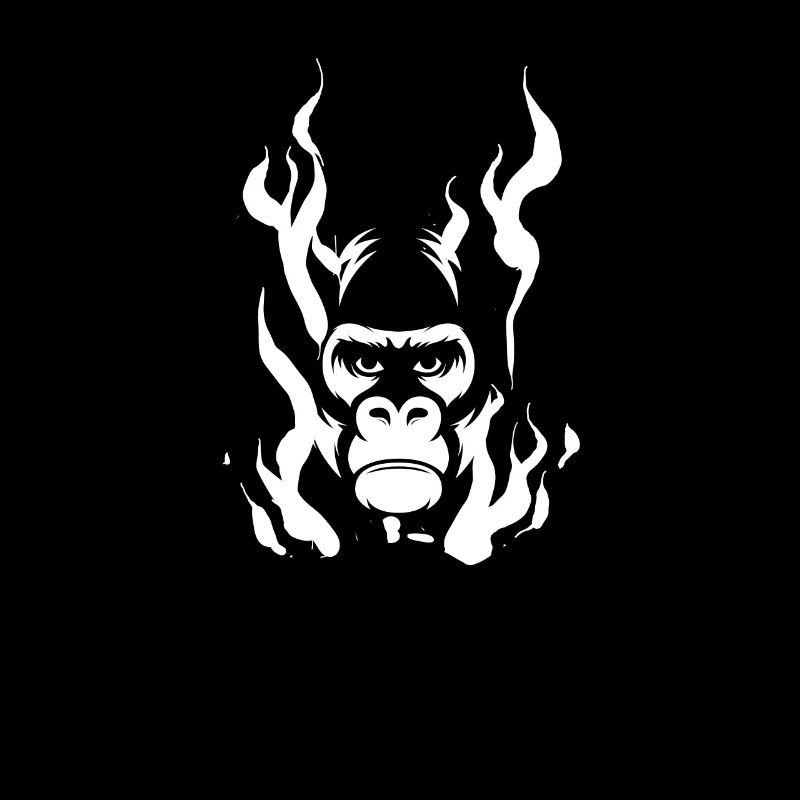 Gorilla auf Feuer Tier-Geschenkideen