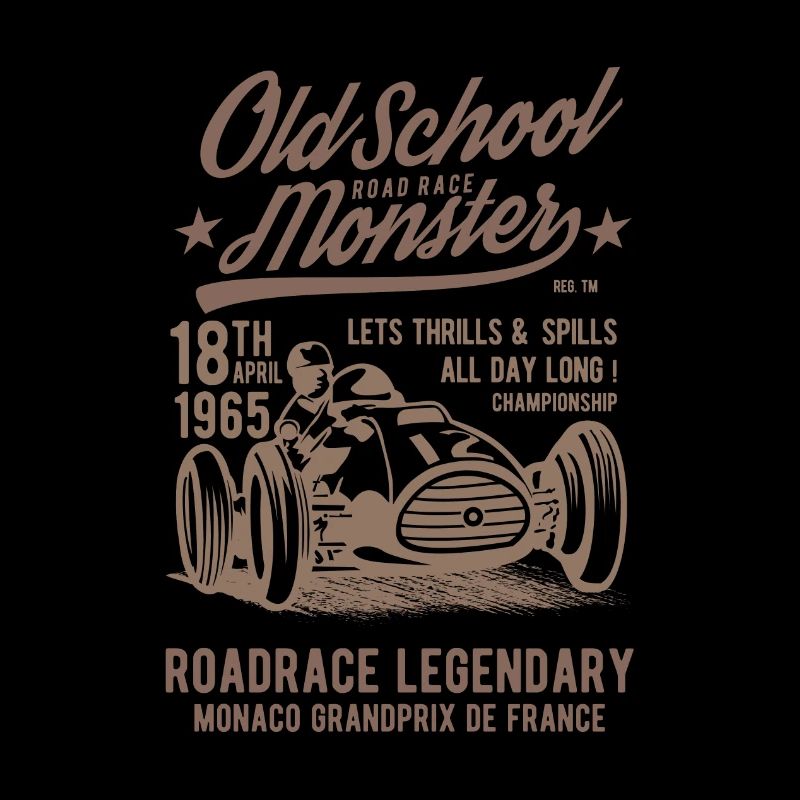 Monstre de course sur route Old School