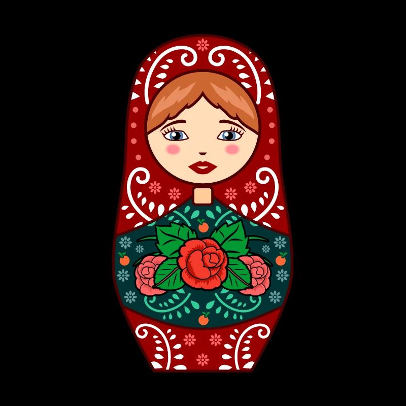 Red matryoshka dolls Russian nesting doll Matrosc