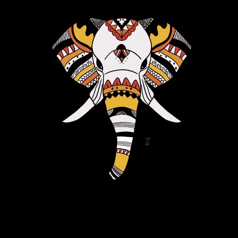 Éléphant ethnique couleur Afrique