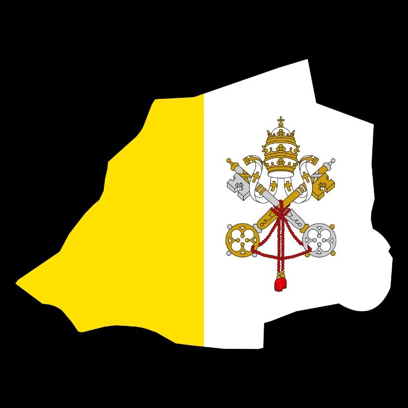 Drapeau de la Cité du Vatican Carte Drapeau
