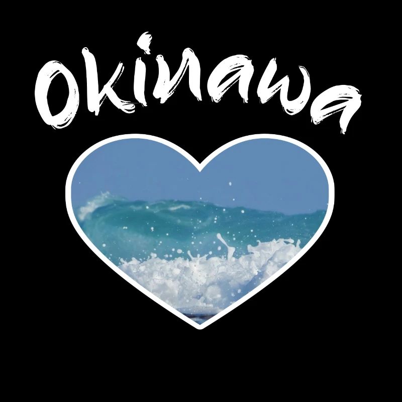 Okinawa coeur plage mer