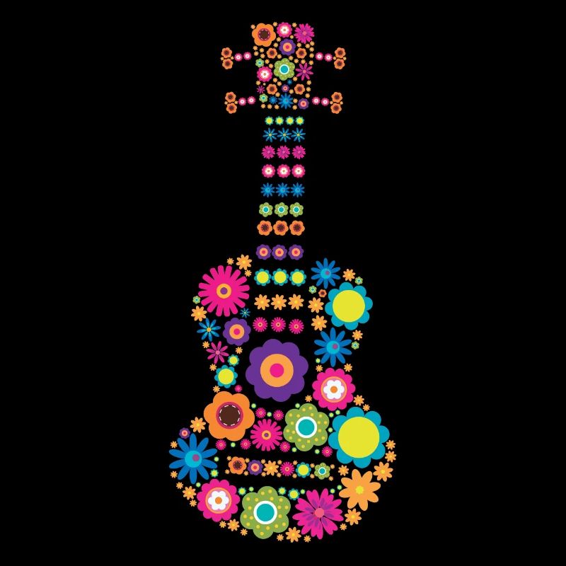 Ukulélé Instruments de Musique Fleurs