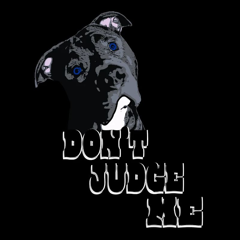 American Bully blue line artistic design