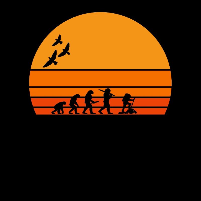 Retro Vintage Sonnenuntergang Evolution RANDONNEE