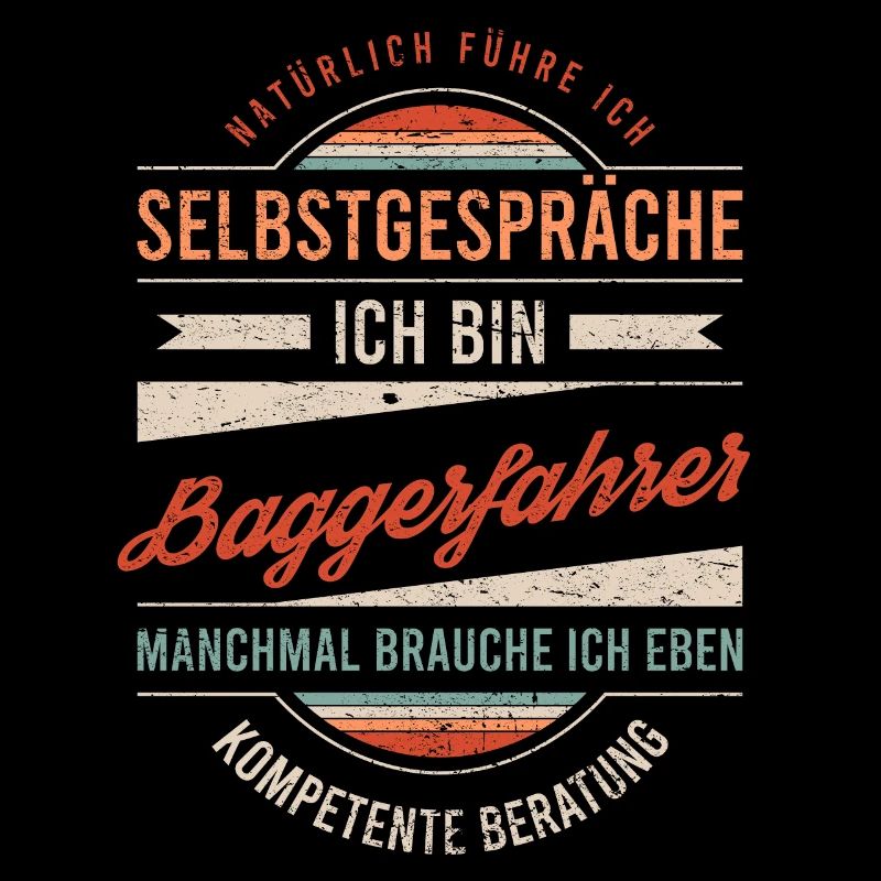 Baggerfahrer Arbeitskollege Kollege Geschenk Retro