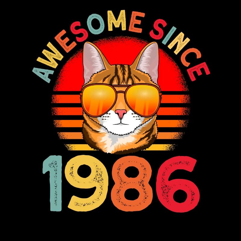 Awesome since 1986 Katze 36. Geburtstag Geschenk