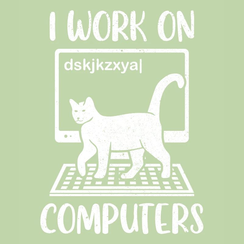 Cat Kitten Cat Mom I Work On Computers