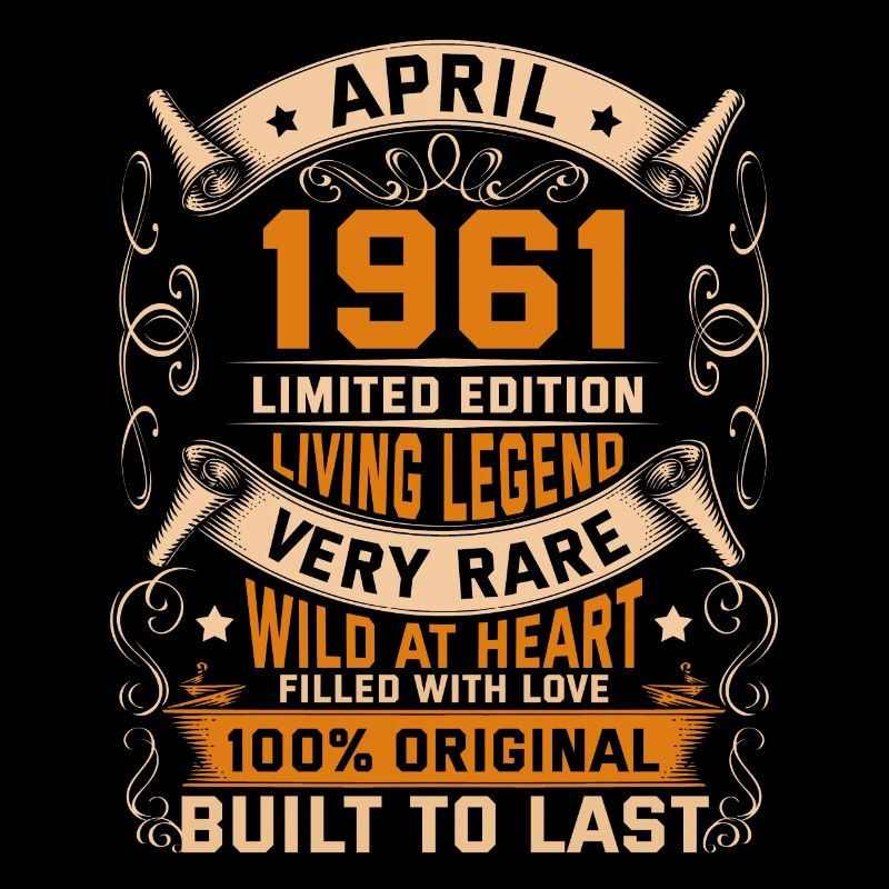 Birthday Legends 100% Original Avril 1961