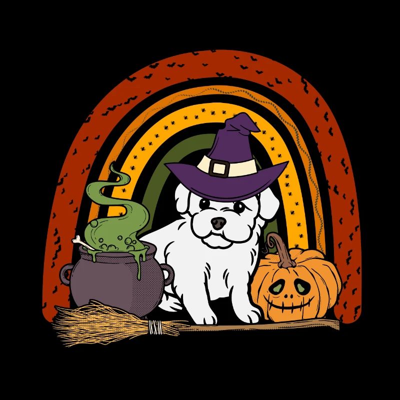 Mignon Bichon Frise Chien d’Halloween