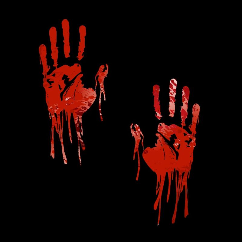 Halloween mains ensanglantées